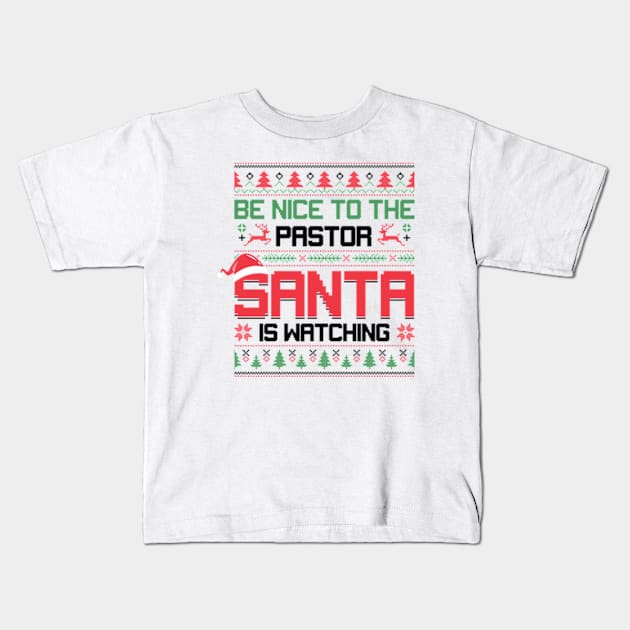 Santa Is Watching Kids T-Shirt by AdultSh*t